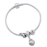 Shell Sterling Silver Bead Bracelet TBL346 - Bracelets